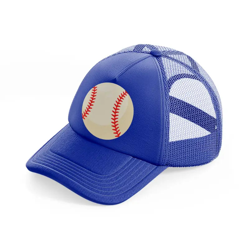 white baseball-blue-trucker-hat