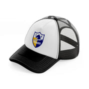 los angeles chargers retro-black-and-white-trucker-hat