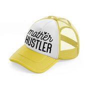 mother hustler-yellow-trucker-hat