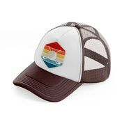 golf color logo-brown-trucker-hat