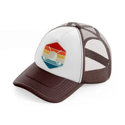 golf color logo brown trucker hat