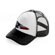 new england patriots flag-black-and-white-trucker-hat