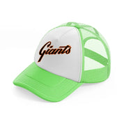giants fan-lime-green-trucker-hat