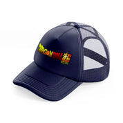 dragon super navy blue trucker hat