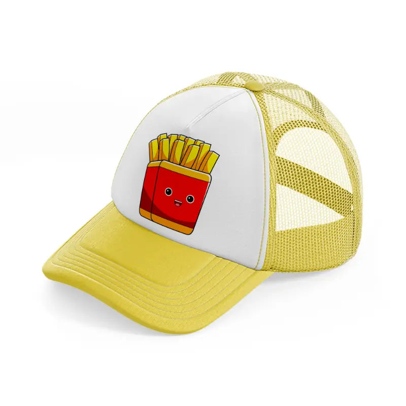 french fries yellow trucker hat