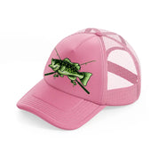 bass fishing design-pink-trucker-hat