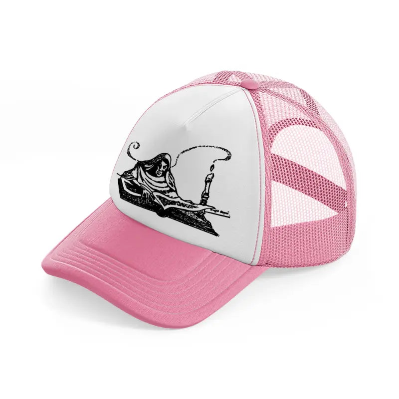 soul reaper pink and white trucker hat