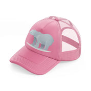 033 polar bear pink trucker hat