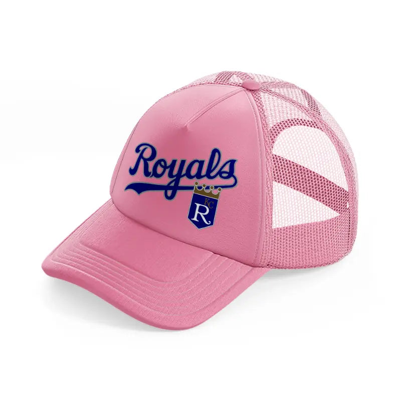 royals logo-pink-trucker-hat