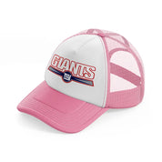 new york giants logo-pink-and-white-trucker-hat