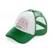 crazy in love with you-green-and-white-trucker-hat