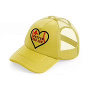boston red sox supporter-gold-trucker-hat