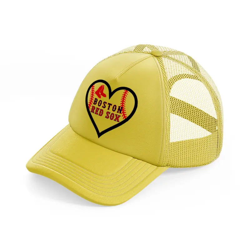 boston red sox supporter gold trucker hat