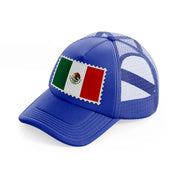 mexico stamp-blue-trucker-hat
