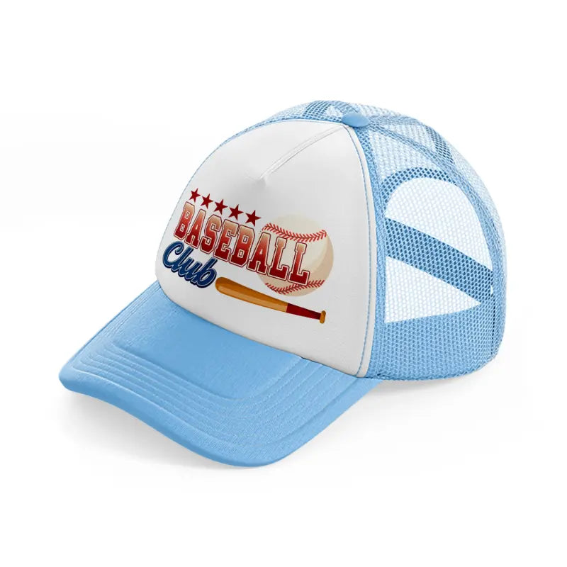 baseball club sky blue trucker hat