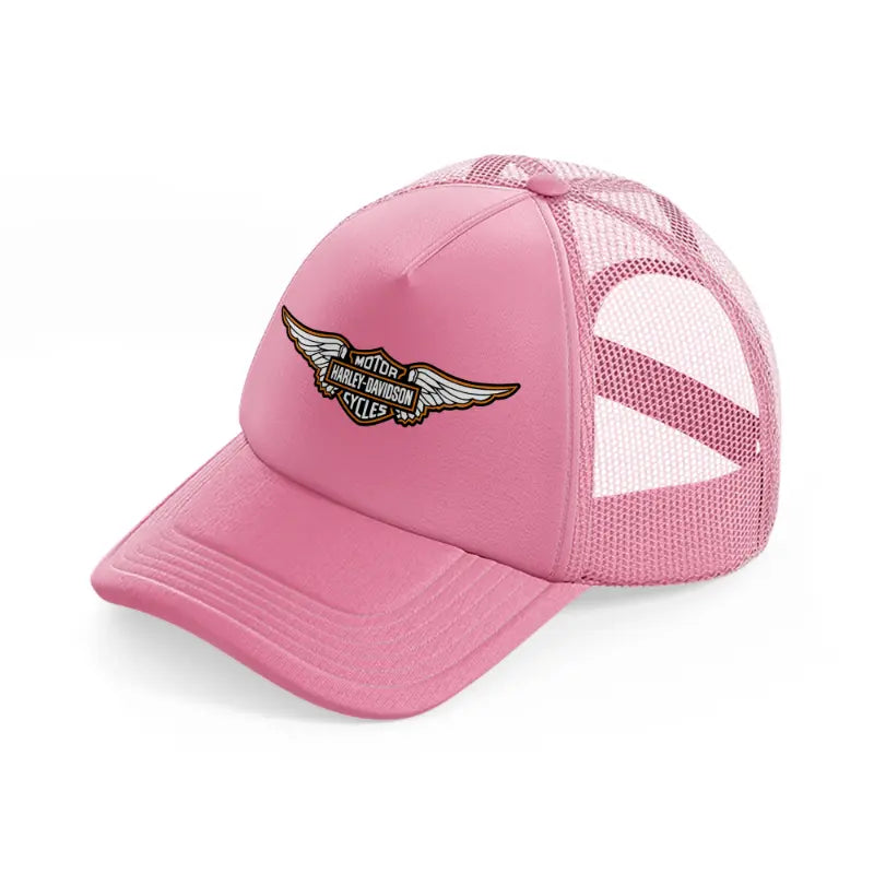 harley-davidson motorcycles wings-pink-trucker-hat