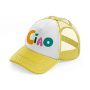 cute ciao-yellow-trucker-hat