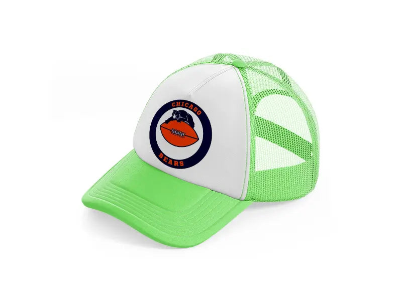 chicago bears circle-lime-green-trucker-hat