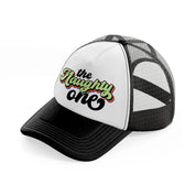the naughty one-black-and-white-trucker-hat
