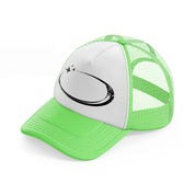 oval lime green trucker hat