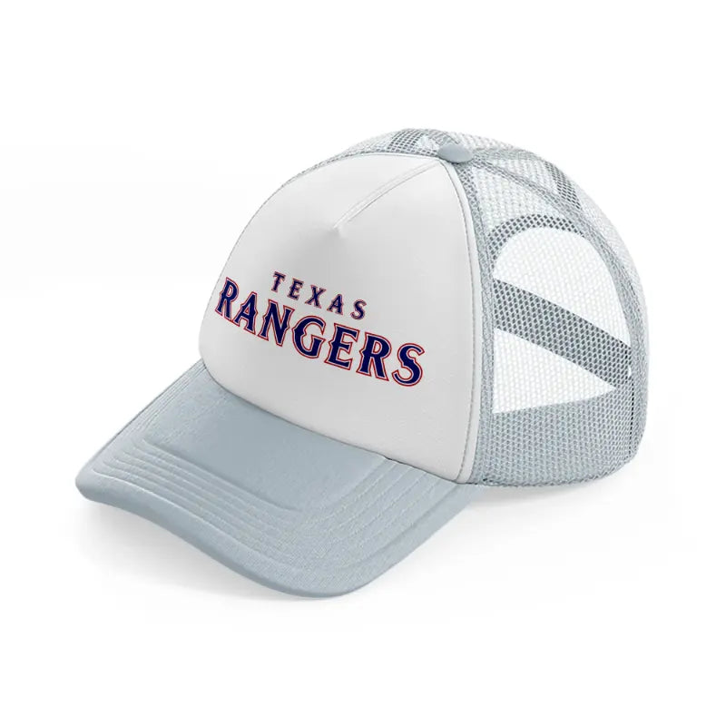 texas rangers logo-grey-trucker-hat