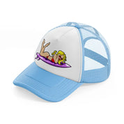 surf girl-sky-blue-trucker-hat