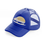 034 hedgehog blue trucker hat