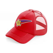 shooting star red trucker hat