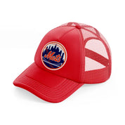 new york mets badge-red-trucker-hat