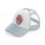 boston red sox skull face-grey-trucker-hat