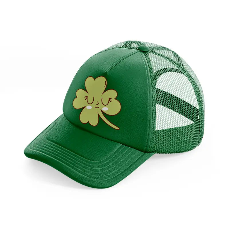 four leaf clover green trucker hat