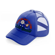 take me out to the ball game blue trucker hat