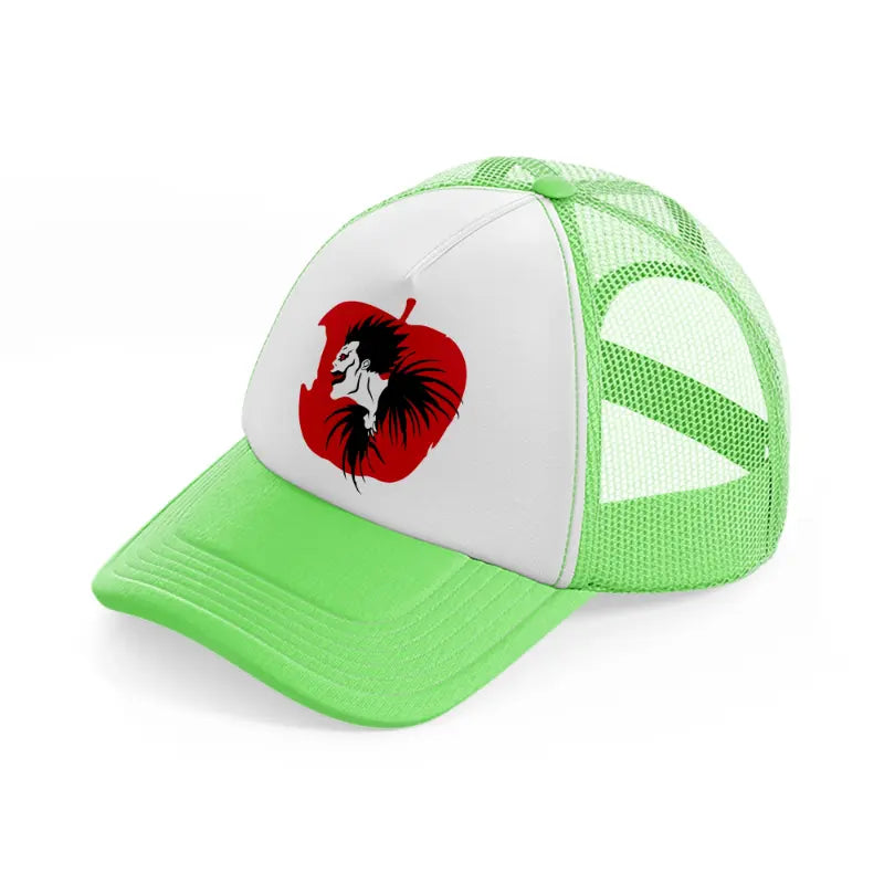 death note apple-lime-green-trucker-hat