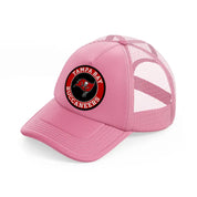 tampa bay buccaneers badge-pink-trucker-hat