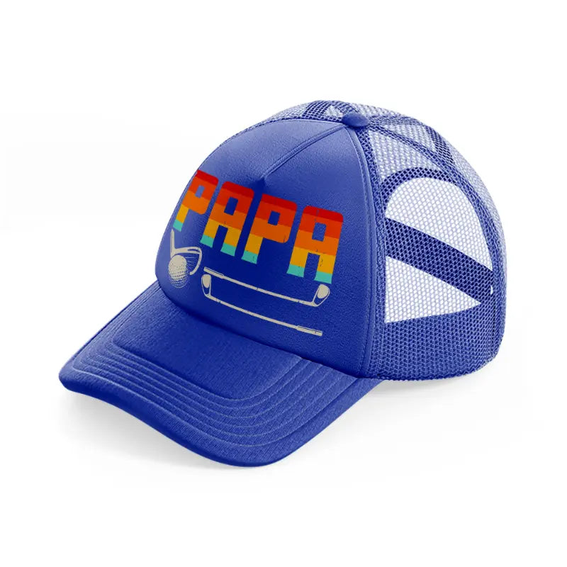 papa rainbow-blue-trucker-hat