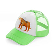 009 tiger lime green trucker hat