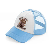 strength and honor she shall rejoice in time to come sky blue trucker hat