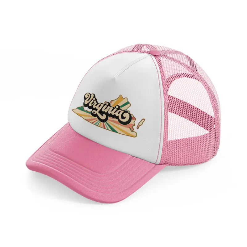 virginia pink and white trucker hat