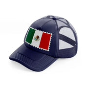 mexico stamp-navy-blue-trucker-hat