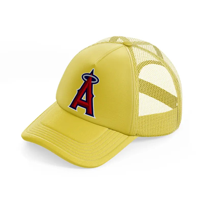 los angeles angels emblem-gold-trucker-hat
