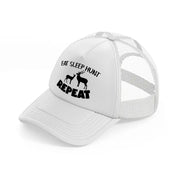 eat sleep hunt repeat deers-white-trucker-hat