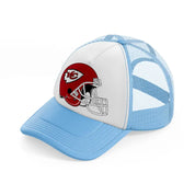 kansas city chiefs helmet-sky-blue-trucker-hat