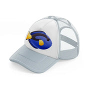 blue-tang-fish-grey-trucker-hat