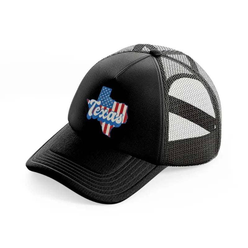 texas flag black trucker hat