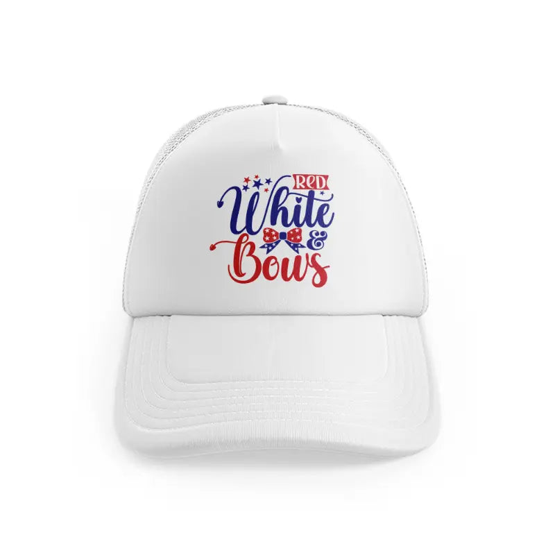 red white & bows-01-white-trucker-hat