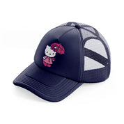 hello kitty umbrella-navy-blue-trucker-hat