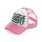 fly eagles fly-pink-and-white-trucker-hat