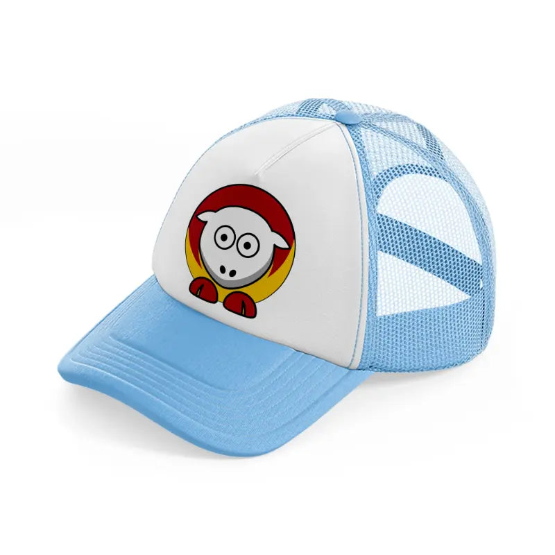 kansas city chiefs funny emblem-sky-blue-trucker-hat