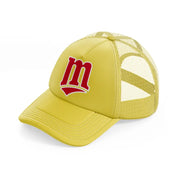 minnesota twins minimalist-gold-trucker-hat