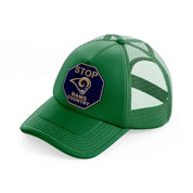 stop rams country-green-trucker-hat